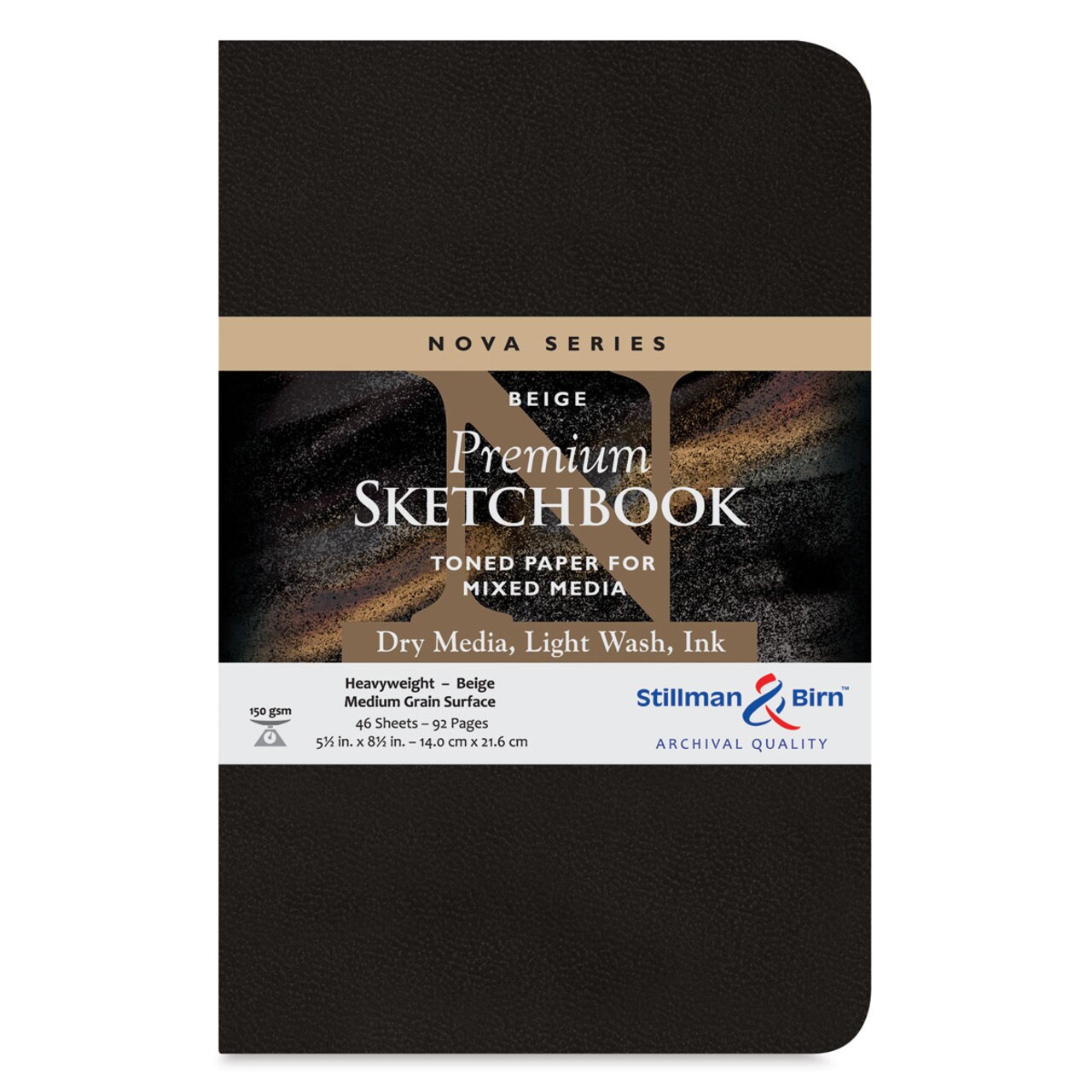 Stillman & Birn Nova Series Toned Softcover Sketchbook - Beige, 5-1/2" x 8-1/2"